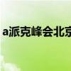a派克峰會北京（a派克會議保定華為北京嗎）