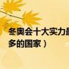 冬奧會十大實力最強的國家（冬奧會強國排名冬奧會金牌最多的國家）