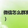 微信怎么群發信息（微信怎么群發信息給好友）
