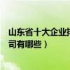 山東省十大企業排行（山東企業排名前十強山東知名上市公司有哪些）