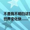 不是我不明白這世界變化快的歌名（”不是我不明白而是這世界變化快……”這首歌名是什么）