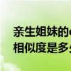 親生姐妹的dna相似度是多少（兄妹的DNA相似度是多少）