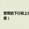 寬帶的下行和上行是什么意思（上行寬帶和下行寬帶什么意思）