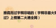 擦肩而過宇桐非唱的(宇桐非最火爆歌曲top10:《擦肩而過》上榜第二火遍全網)