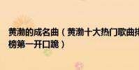 黃渤的成名曲(黃渤十大熱門歌曲排行榜:《這就是命》上榜第一開口跪)