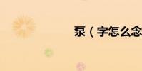 泵(字怎么念?)