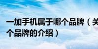 一加手機屬于哪個品牌(關于一加手機屬于哪個品牌的介紹)