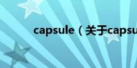 capsule(關于capsule的介紹)