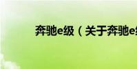 奔馳e級(關于奔馳e級的介紹)