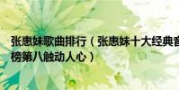 張惠妹歌曲排行(張惠妹十大經典音樂排行榜:《趁早》上榜第八觸動人心)