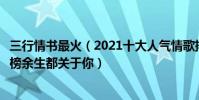 三行情書最火(2021十大人氣情歌排行榜:《三行情書》上榜余生都關于你)