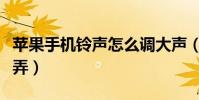蘋果手機鈴聲怎么調大聲(蘋果手機鈴聲怎么弄)
