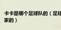 卡卡是哪個足球隊的(足球明星卡卡是哪個國家的)