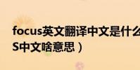 focus英文翻譯中文是什么意思(英語FOCUS中文啥意思)