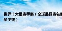 世界十大最貴手表(全球最昂貴名表排行榜價格最高的手表多少錢)
