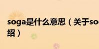 soga是什么意思(關于soga是什么意思的介紹)