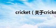 cricket(關于cricket的介紹)
