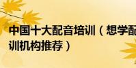 中國十大配音培訓(想學配音去哪里學配音培訓機構推薦)