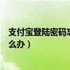 支付寶登陸密碼忘了怎么辦啊（手機支付寶登陸密碼忘了怎么辦）