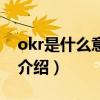 okr是什么意思啊（關于okr是什么意思啊的介紹）