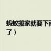 螞蟻搬家就要下雨了為什么（螞蟻搬家是不是意味著要下雨了）
