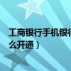 工商銀行手機銀行怎么開通快捷支付（工商銀行手機銀行怎么開通）