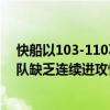 快船以103-110不敵76人賽后快船主帥道格里弗斯表示 球隊缺乏連續進攻性 