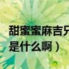 甜蜜蜜麻吉兄弟歌詞（麻吉弟弟甜蜜蜜的歌詞是什么啊）