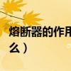 熔斷器的作用和選擇依據（熔斷器的作用是什么）