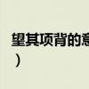 望其項背的意思（關于望其項背的意思的介紹）