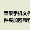 蘋果手機文件夾加密碼怎么設置（蘋果手機文件夾加密教程）