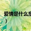 愛情是什么東西（愛情是種什么東西是什么歌）