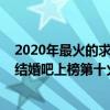 2020年最火的求婚歌曲（2020十大求婚歌曲排行榜：咱們結婚吧上榜第十火遍全網）
