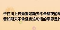 子在川上曰逝者如斯夫不舍晝夜的意思是啥(子在川上曰:逝者如斯夫不舍晝夜這句話的意思是什么)