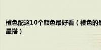 橙色配這10個顏色最好看(橙色的最佳配色橘色配什么顏色最搭)