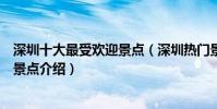 深圳十大最受歡迎景點(深圳熱門景點排行榜深圳人氣最高景點介紹)