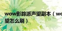 wow影蹤派聲望副本(wow影蹤派突襲營聲望怎么刷)
