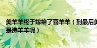 美羊羊終于嫁給了喜羊羊(到最后美羊羊是嫁給喜羊羊了還是沸羊羊呢)