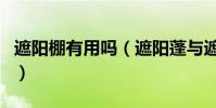 遮陽棚有用嗎(遮陽蓬與遮陽棚有什么區別嗎)