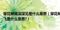 穿花蛺蝶深深見是什么意思(穿花蛺蝶深深見,點水蜻蜓款款飛是什么意思?)