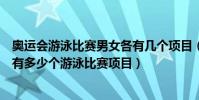 奧運會游泳比賽男女各有幾個項目(奧運會上男子和女子各有多少個游泳比賽項目)