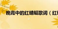 晚霞中的紅蜻蜓歌詞(紅蜻蜓完整歌詞)