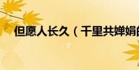 但愿人長久(千里共嬋娟的意思是什么)
