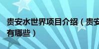 貴安水世界項目介紹(貴安水世界的游玩項目有哪些)