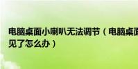 電腦桌面小喇叭無法調節(電腦桌面上調節音量的小喇叭不見了怎么辦)