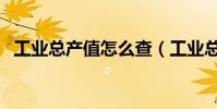 工業總產值怎么查(工業總產值怎么計算)