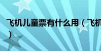 飛機兒童票有什么用(飛機兒童票有什么標準)
