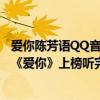 愛你陳芳語QQ音樂在線試聽（陳芳語十大經典歌曲排行榜：《愛你》上榜聽完想戀愛）