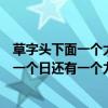 草字頭下面一個大一個示是什么字（草字頭下面一個大還有一個日還有一個力是什么字）