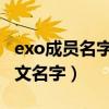 exo成員名字英文名（EXO男團所有成員的英文名字）